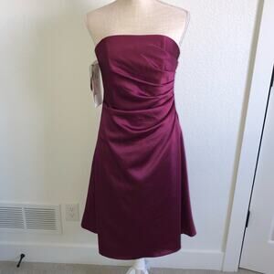 Alfred Angelo Strapless Cocktail Dress Berry - 6